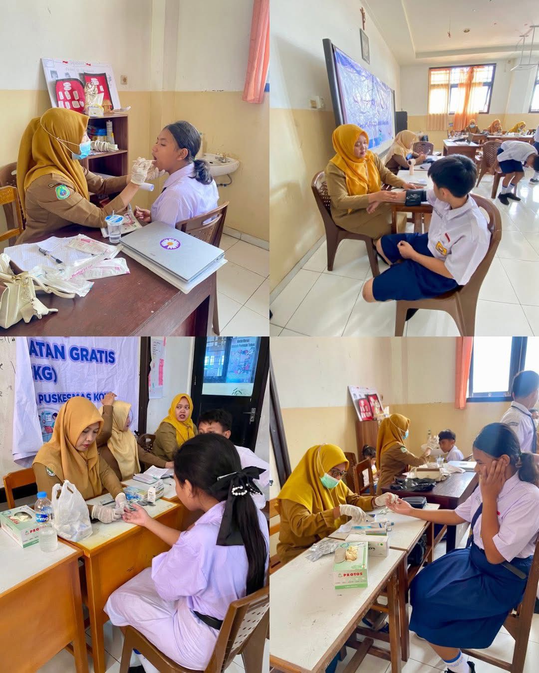 GIAT CKG DAN PENJARINGAN Tim PKM Kota di SMP KATOLIK BINTANG LAUT Kota Ternate